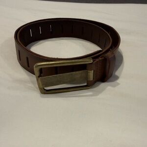 Free People Brown Belt with Gold Buckle